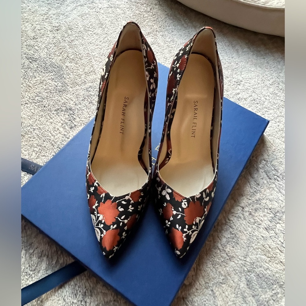 Sarah Flint Perfect Pump 85 IT 36 - US 6 / Autumn Floral Jacquard 3.3 in